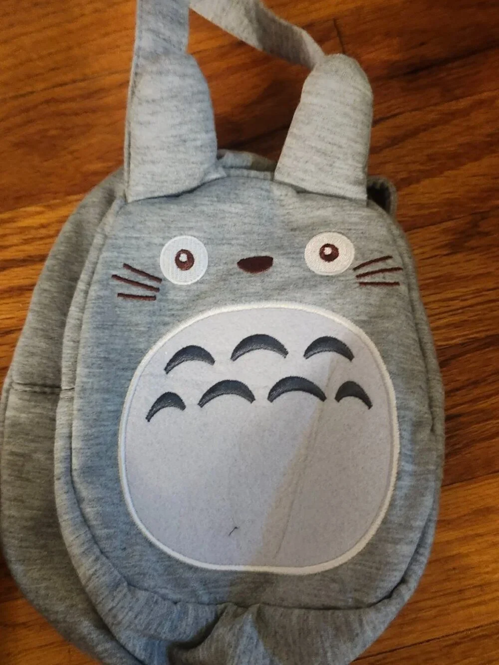 Totoro Inspired Mini Backpack Gray Plush Kawaii Anime Bag